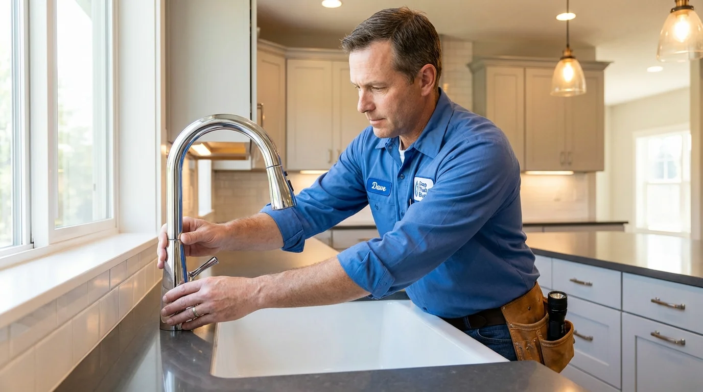 Kitchen faucet installation by Johns Plumbing LLC in Tacoma