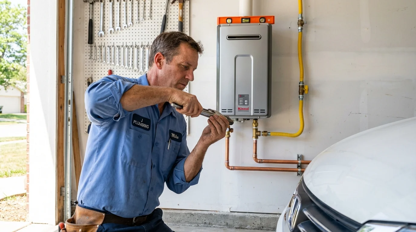 Tankless water heater installation by a Johns Plumbing LLC plumber in Tacoma